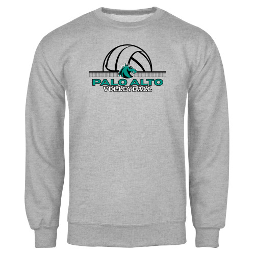  Grey Fleece Crew - Palo Alto College Volleyball