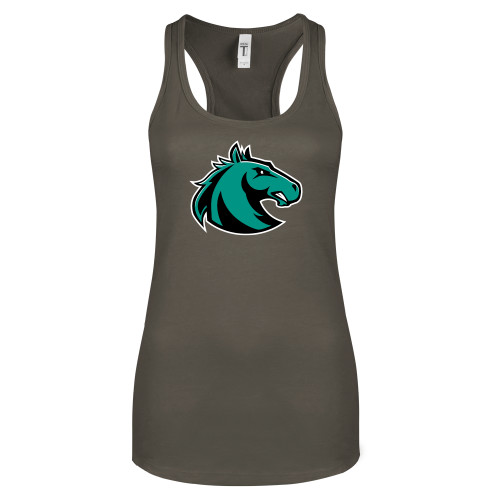  Next Level Womens Charcoal Racerback Tank - Athletic Palomino