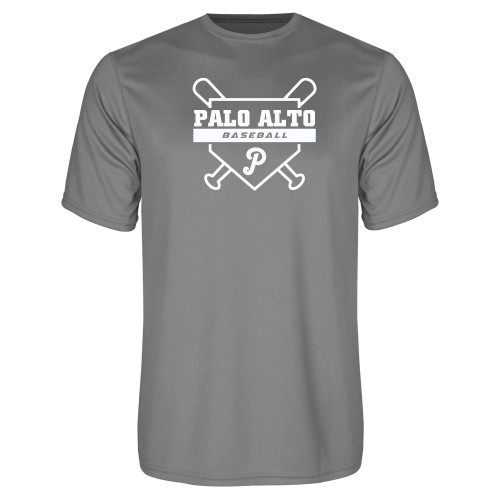  Grey Concrete Performance Tee - Palo Alto Baseball