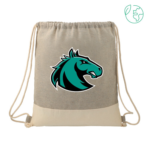  Split Recycled Cotton Grey/Natural Drawstring Bag - Athletic Palomino