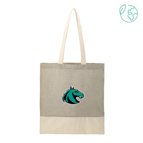  Split Recycled Grey Cotton Twill Convention Tote - Athletic Palomino