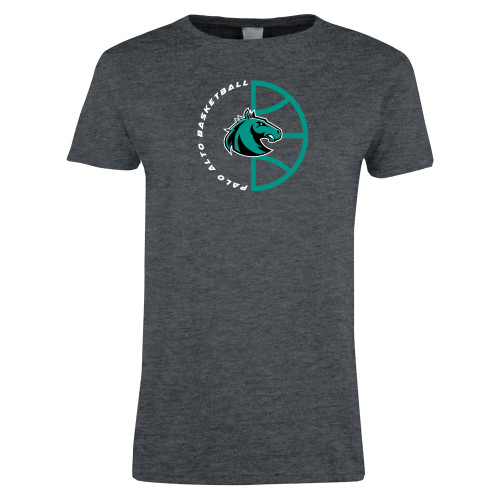  Womens Dark Heather Short Sleeve Tee - ADDITIONAL ARTWORK