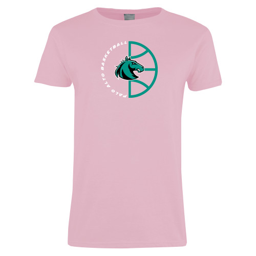  Womens Pink Short Sleeve Tee - ADDITIONAL ARTWORK