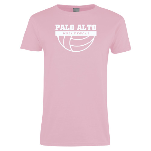  Womens Pink Short Sleeve Tee - Palo Alto Volleyball