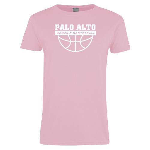  Womens Pink Short Sleeve Tee - Palo Alto Womens Basketball