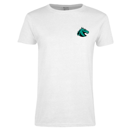  Womens White Short Sleeve Tee - Athletic Palomino