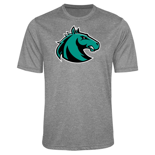  Grey Heather Performance Contender Tee - Athletic Palomino