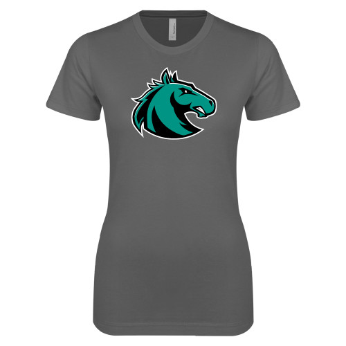  Next Level Womens Charcoal Boyfriend Tee - Athletic Palomino