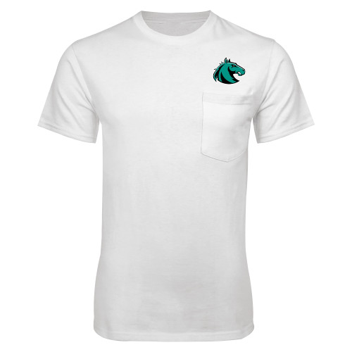  White T-Shirt w/Pocket - Athletic Palomino