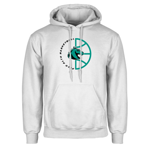  White Fleece Hoodie - Palo Alto College Basketball