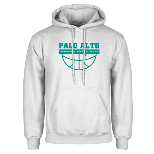  White Fleece Hoodie - Palo Alto Womens Basketball