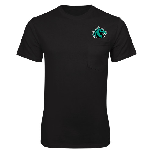  Black T Shirt w/Pocket - Athletic Palomino