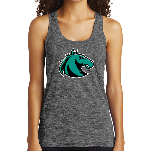  Womens Performance Grey/Black Heather Tank - Athletic Palomino