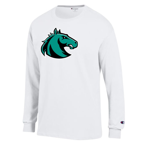  Champion White Long Sleeve T Shirt - Athletic Palomino