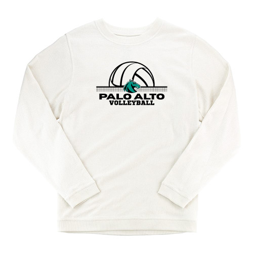  Boxercraft Womens Cream Corded Crew - Palo Alto College Volleyball