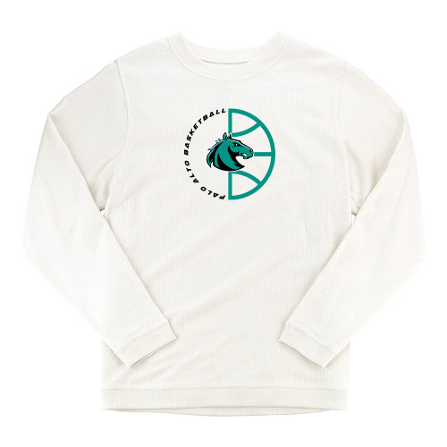  Boxercraft Womens Cream Corded Crew - Palo Alto College Basketball