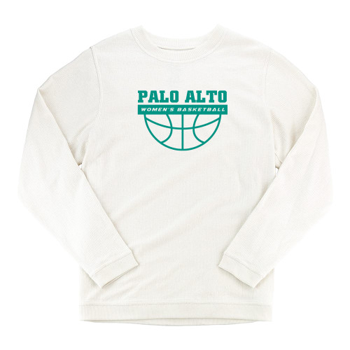  Boxercraft Womens Cream Corded Crew - Palo Alto Womens Basketball