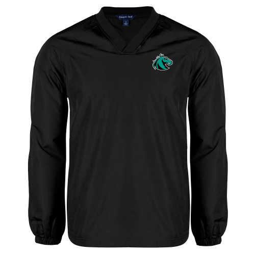  Black V Neck Raglan Windshirt - Athletic Palomino