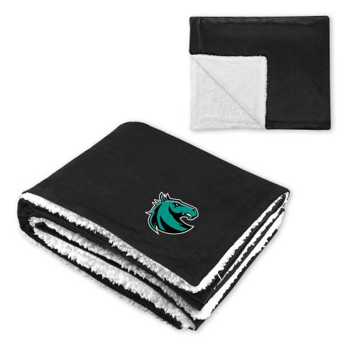  Super Soft Luxurious Black Sherpa Throw Blanket - Athletic Palomino