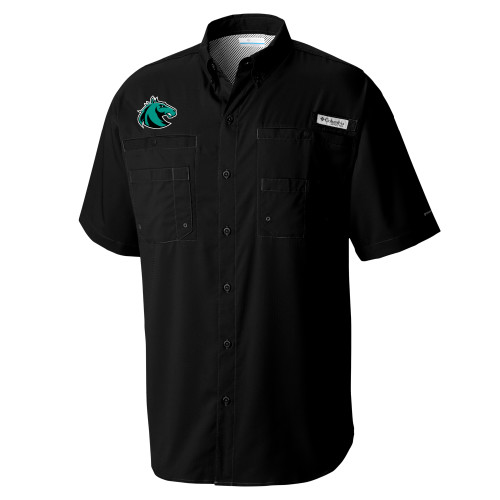 Columbia Black Tamiami Performance Short Sleeve Shirt - Athletic Palomino