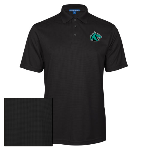  Black Performance Fine Jacquard Polo - Athletic Palomino