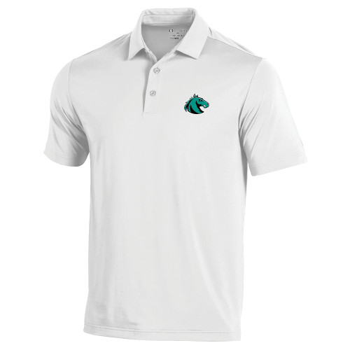  Under Armour White Performance Polo - Athletic Palomino