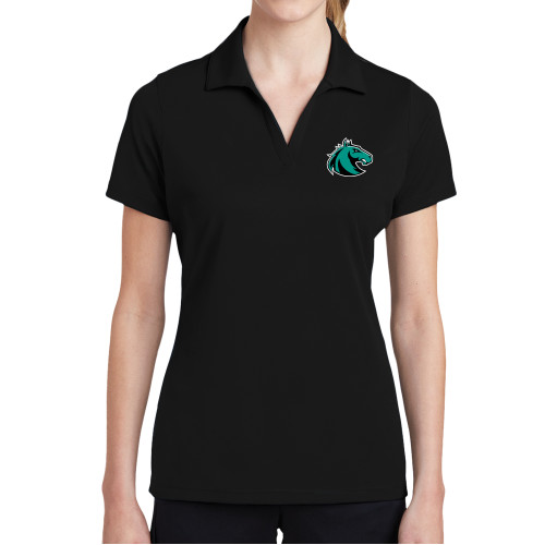  Womens Black Dry Mesh Polo - Athletic Palomino
