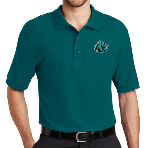 Teal Silk Touch Polo - Athletic Palomino