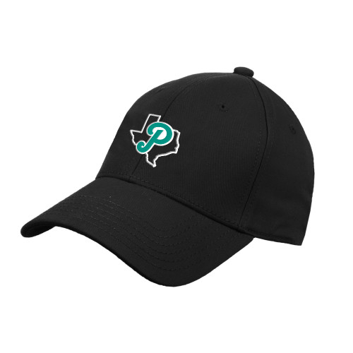  Black Structured Adjustable Pro Style Hat - Script P Texas