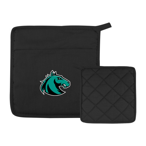  Quilted Canvas Black Pot Holder - Athletic Palomino