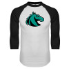 Thumbnail image for  White/Black Raglan Baseball T Shirt