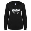 Thumbnail image for  ENZA Womens Black V Notch Raw Edge Fleece Hoodie