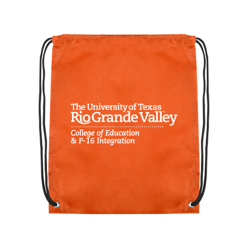  Orange Drawstring Backpack - UTRGV - College of Education and P-16 Integration
