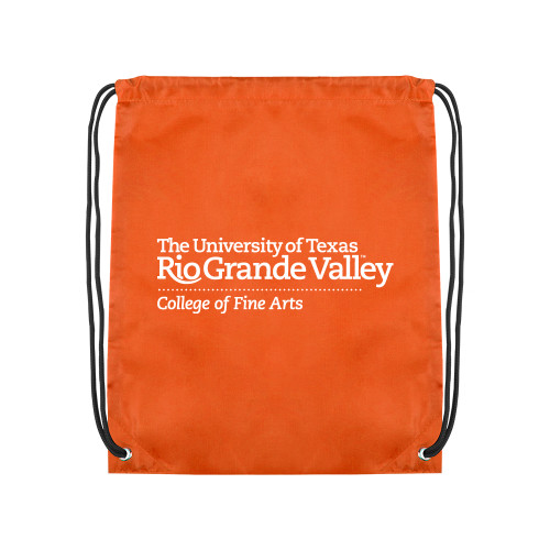  Orange Drawstring Backpack - UTRGV - College of Fine Arts