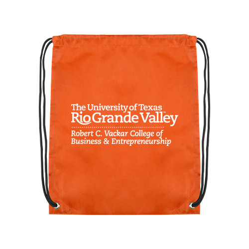  Orange Drawstring Backpack - UTRGV - Robert C Vackar College of Business and Entrepreneurship
