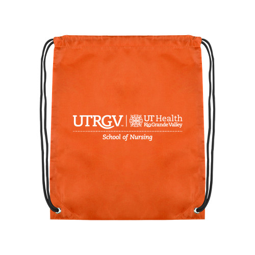  Orange Drawstring Backpack - UTRGV - School of Nursing