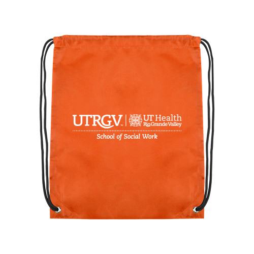 Orange Drawstring Backpack - UTRGV - School of Social Work