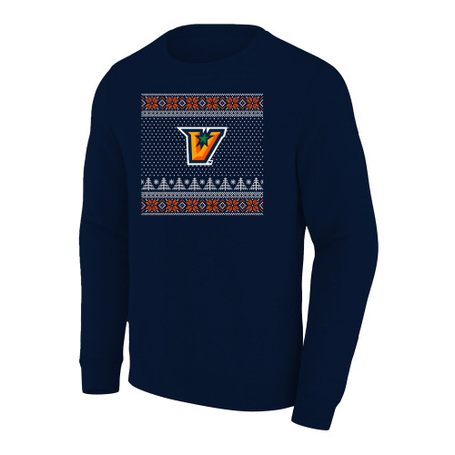  Extended Navy Crew - UTRGV - Ugly Christmas Sweater w Primary Mark