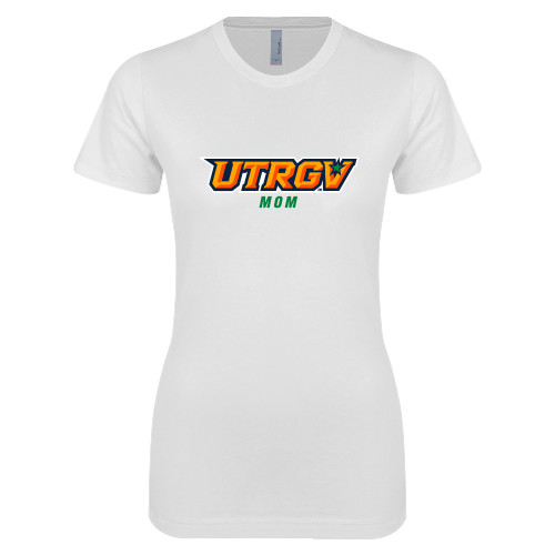  Next Level Womens White Boyfriend Tee - Mom