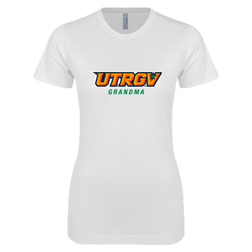  Next Level Womens White Boyfriend Tee - Grandma