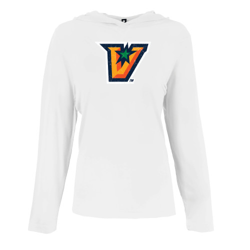 UTRGV Womens White Long Sleeve Hooded Tee