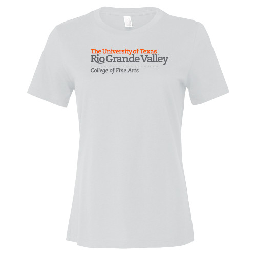  Bella + Canvas Womens White Relaxed Cotton T Shirt - UTRGV - College of Fine Arts