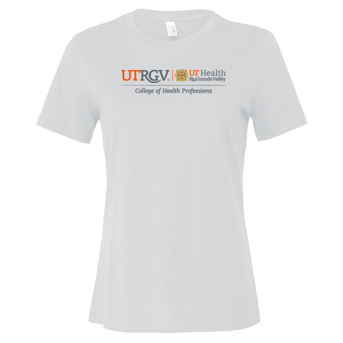  Bella + Canvas Womens White Relaxed Cotton T Shirt - UTRGV - College of Health Professions
