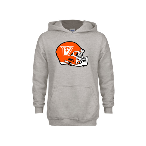  Youth Grey Fleece Hood - UTRGV Football Helmet V Mark