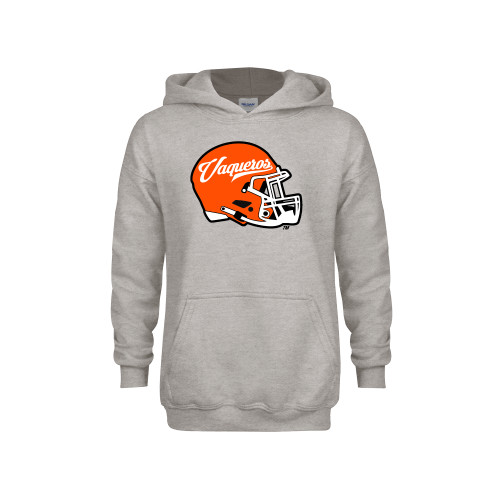  Youth Grey Fleece Hood - UTRGV Football Helmet Vaqueros