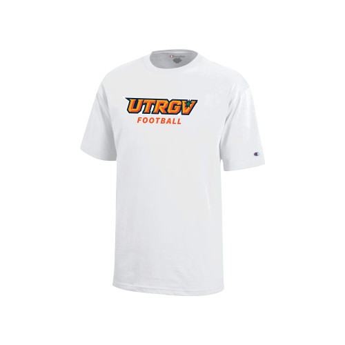  Champion Youth White Short Sleeve Tee - Football