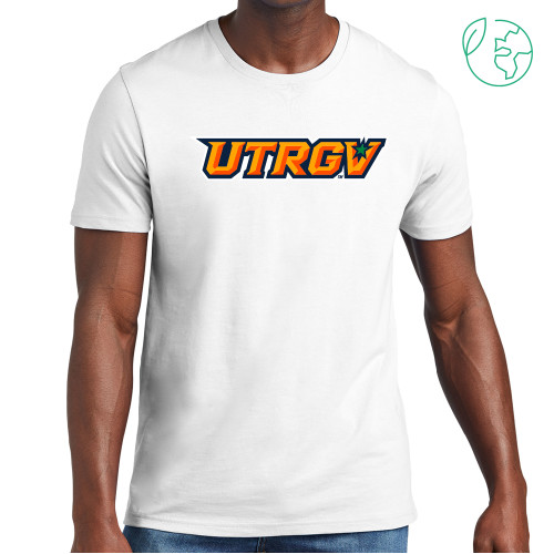  Allmade White Organic Cotton Tee - UTRGV Primary Logo