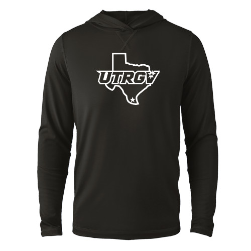  Black Long Sleeve Hooded Tee - UTRGV Texas