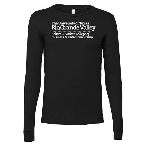  Bella + Canvas Black Jersey Cotton Long Sleeve T Shirt - UTRGV - Robert C Vackar College of Business and Entrepreneurship