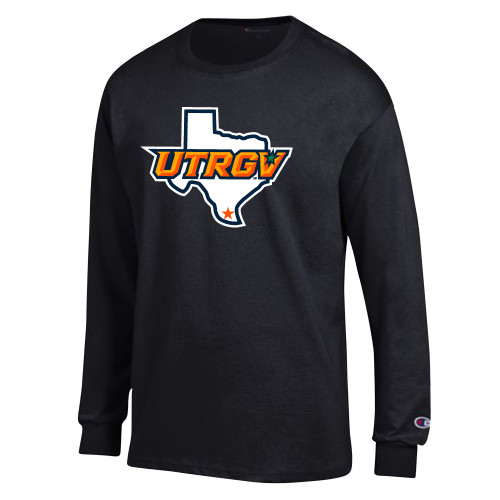  Champion Black Long Sleeve T Shirt - UTRGV Texas